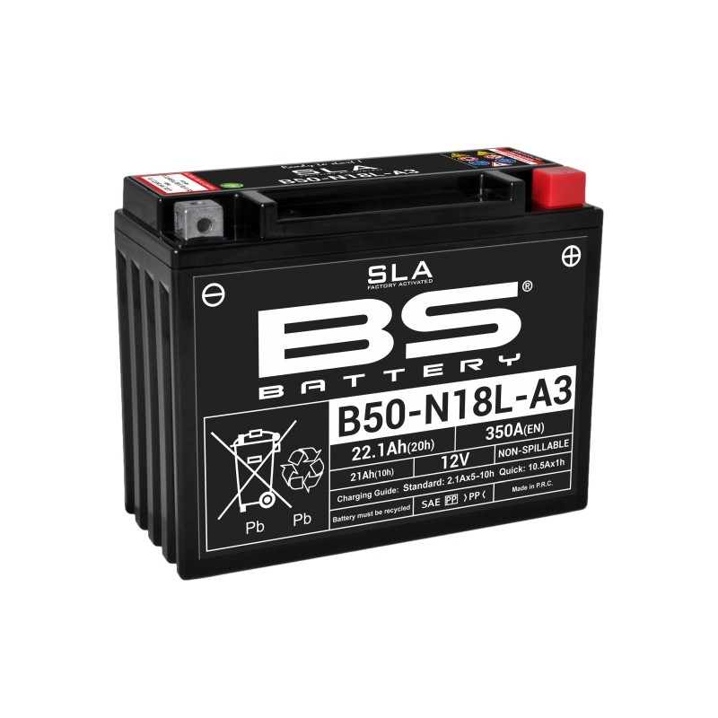 BS AKUMULATOR B50-N18L-A3 (Y50-N18L-A3) 12V 20AH 205X90X162 OBSŁUGOWY - ELEKTROLIT OSOBNO 250A