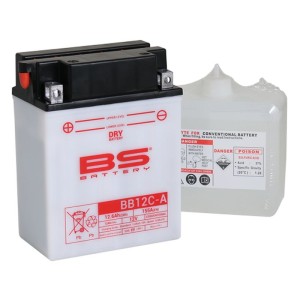 BS AKUMULATOR BB12C-A (YB12C-A) 12V 12AH 134X80X175 - ELEKTROLIT OSOBNO (155A)
