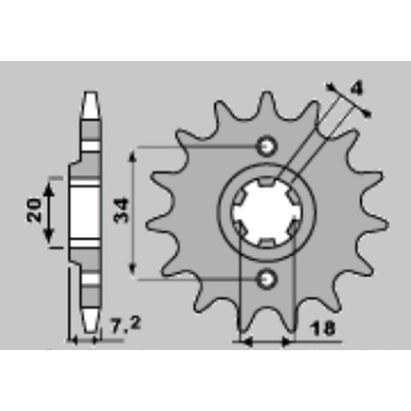GROSSKOPF WYPRZEDAŻ ZĘBATKA PRZEDNIA 329 13 HONDA CA125 REBEL '95-'01, MTX125R '83-'94, NSR125 '89-'91