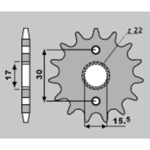 GROSSKOPF WYPRZEDAŻ ZĘBATKA PRZEDNIA 332 12 HONDA CR 80/85 '87-'07 - JTF1256.12