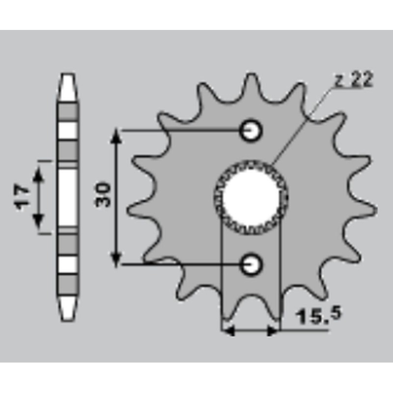 GROSSKOPF WYPRZEDAŻ ZĘBATKA PRZEDNIA 332 12 HONDA CR 80/85 '87-'07 - JTF1256.12