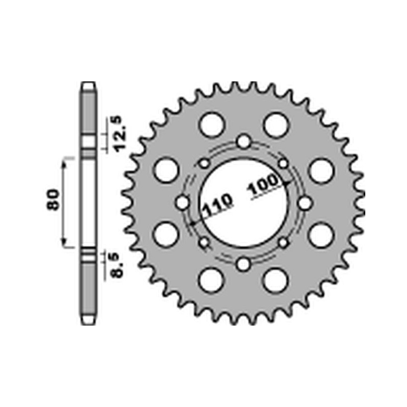 PBR WYPRZEDAZ ZĘBATKA TYLNA 333 41 HONDA CB 750K 78 (ŁAŃC. 630) (JTR333.41)