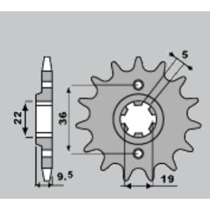 GROSSKOPF WYPRZEDAŻ ZĘBATKA PRZEDNIA 337 12 TRX 250R '83-'92, TRX 300EX '93-'07, CR 250 '82-'85, CR500 '84-'85