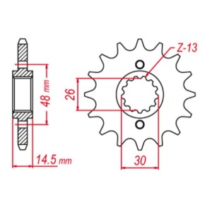GROSSKOPF WYPRZEDAŻ ZĘBATKA PRZEDNIA 339 15 HONDA VFR800 '02-'13 (-1), CB750 '92-'00 (JTF339.15)