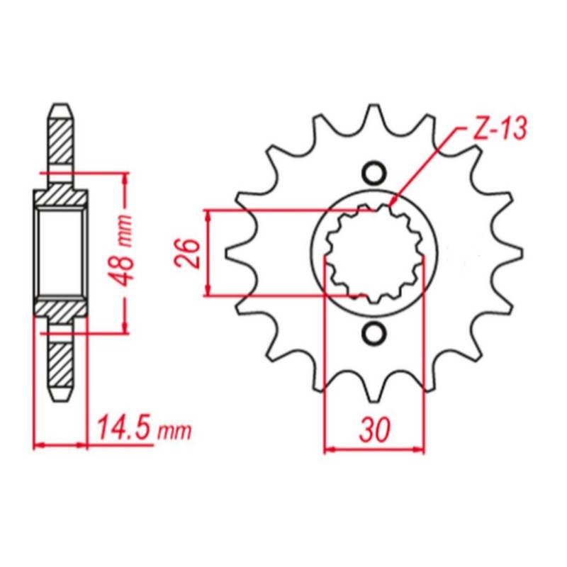 GROSSKOPF WYPRZEDAŻ ZĘBATKA PRZEDNIA 339 15 HONDA VFR800 '02-'13 (-1), CB750 '92-'00 (JTF339.15)