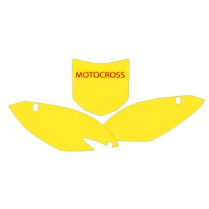 Komplet naklejek pod numery startowe Kawasaki KXF 250 '09-'12 - wyprzedaż