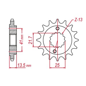 GROSSKOPF WYPRZEDAŻ ZĘBATKA PRZEDNIA 346 16 do Honda VT600C, XRV650