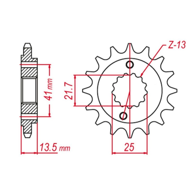 GROSSKOPF WYPRZEDAŻ ZĘBATKA PRZEDNIA 346 16 do Honda VT600C, XRV650