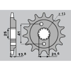 JR WYPRZEDAŻ ZĘBATKA PRZEDNIA 346 16 HONDA VT 600 C '90-'04 (JTF296.16)