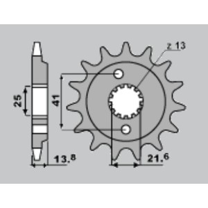 CHT WYPRZEDAŻ ZĘBATKA PRZEDNIA 346 16 HONDA VT 600C '90-'04, XRV 650