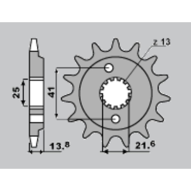 CHT WYPRZEDAŻ ZĘBATKA PRZEDNIA 346 16 HONDA VT 600C '90-'04, XRV 650