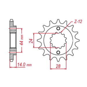 GROSSKOPF WYPRZEDAŻ ZĘBATKA PRZEDNIA 348 17 HONDA VT 750C '98-'07), VT 750 DC '01-'07, VT 750 RS/S '10-'13 (JTF1372.17)