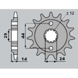 JR WYPRZEDAŻ ZĘBATKA PRZEDNIA 348 17 HONDA VT 750 C '97-'04 (JTF1372.17)