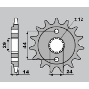 CHT WYPRZEDAŻ ZĘBATKA PRZEDNIA 348 17 HONDA VT 750C '97-'04