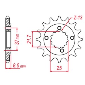 GROSSKOPF WYPRZEDAŻ ZĘBATKA PRZEDNIA 350 15 - Sklep Motocyklowy