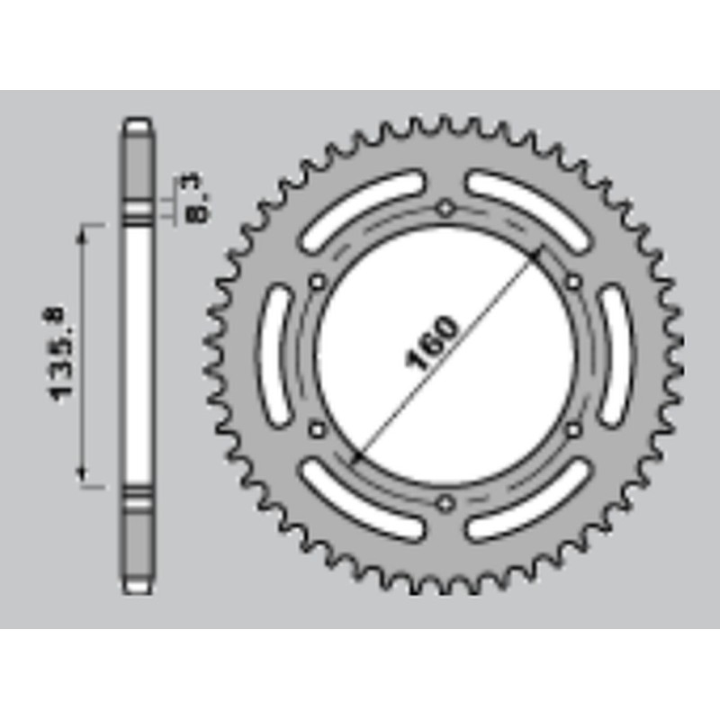 CHT WYPRZEDAŻ ZĘBATKA TYLNA 3552 43 APRILIA PEGASO 600 (5-436)