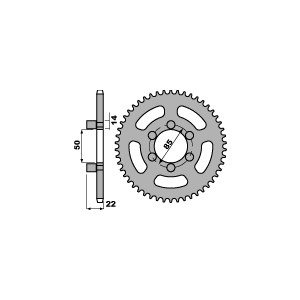 PBR ZĘBATKA TYLNA 3564 46 F APRILIA 50 RED ROSE (ŁAŃC. 415)
