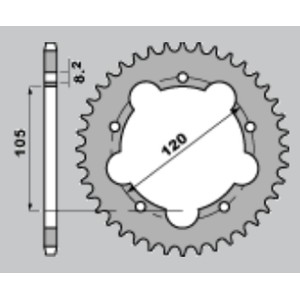 CHT WYPRZEDAŻ ZĘBATKA TYLNA 3565 45 APRILIA RX50 93-95 (2011-45) (ŁAŃC.415)