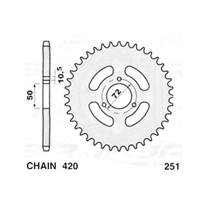 S ZĘBATKA TYLNA APRILIA RX50 98-05, SM50 03-06 (JTR24.50) - WYPRZEDAŻ