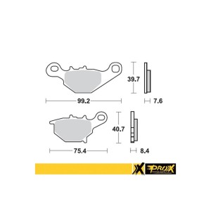 PROX KLOCKI HAMULCOWE KH401 SUZUKI RM 85 '05-22 TYŁ