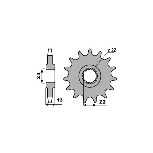 PBR WYPRZEDAZ ZĘBATKA PRZEDNIA 3800 16 18NC APRILIA PEGASO 650 (98-00) (ŁAŃC. 520)