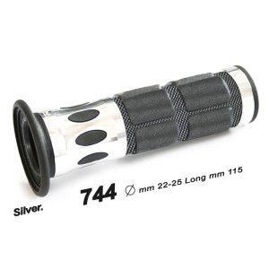 Manetki PROGRIP PG744 SCOOTER ALU Srebrne 22+25mm Dł.115mm - Wyprzedaż