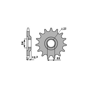 PBR WYPRZEDAZ ZĘBATKA PRZEDNIA 405 16 18NC APRILIA PEGASO 600 (90-93) (JTF1125.16) (ŁAŃC. 520)