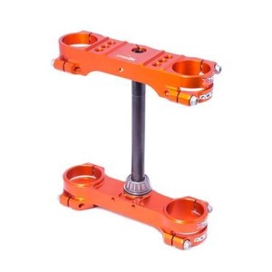 XTRIG PÓŁKI ZAWIESZENIA PRZEDNIEGO ROCS TECH TRIPLE CLAMPS KTM SX 85 '03-'24 (OFFSET 14MM) - Pomarańczowy