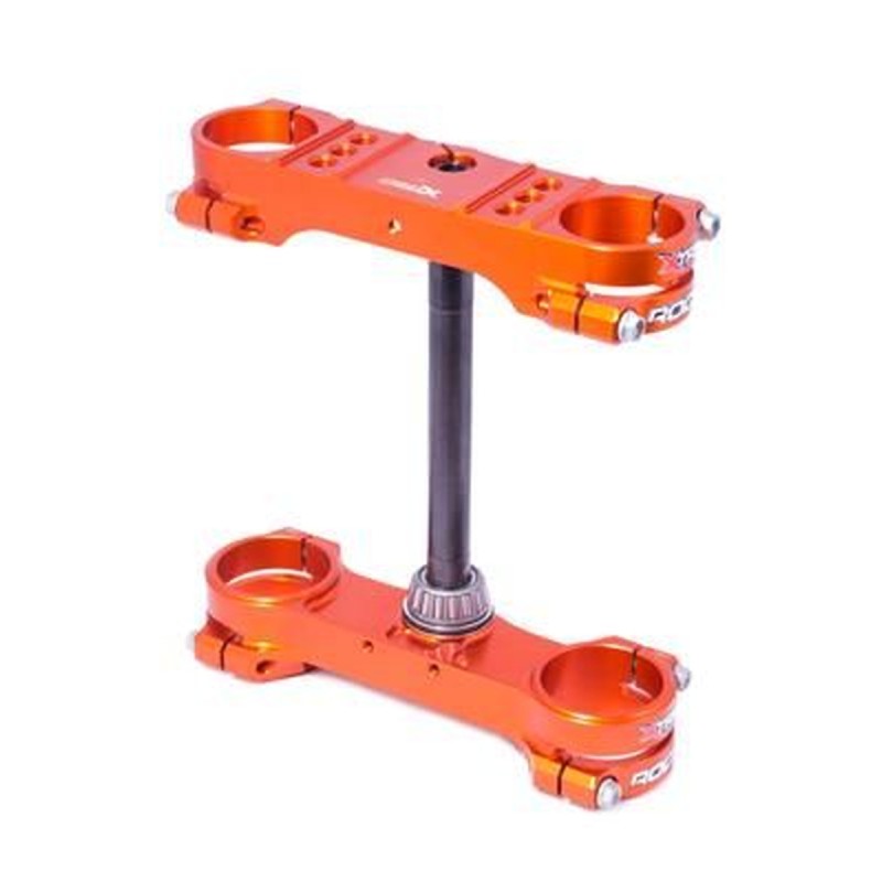 XTRIG PÓŁKI ZAWIESZENIA PRZEDNIEGO ROCS TECH TRIPLE CLAMPS KTM SX 85 '03-'24 (OFFSET 14MM) - Pomarańczowy