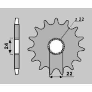 PBR ZĘBATKA PRZEDNIA 406 14 18NC APRILIA 125 (88-93) (ŁAŃC. 520)