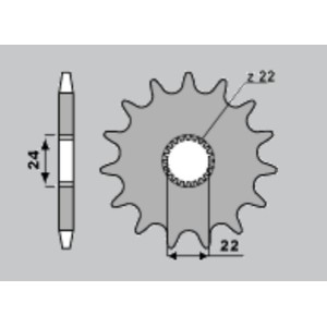 CHT WYPRZEDAŻ ZĘBATKA PRZEDNIA 406 14 APRILIA 125 RX '90-'02, RS 125 '93-'08 (JTF394.14)