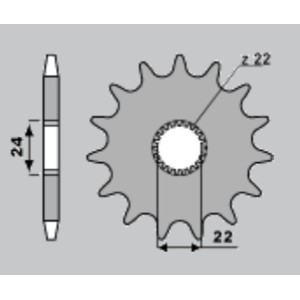 JR WYPRZEDAŻ ZĘBATKA PRZEDNIA 406 16 APRILIA 125 (JTF394.16)