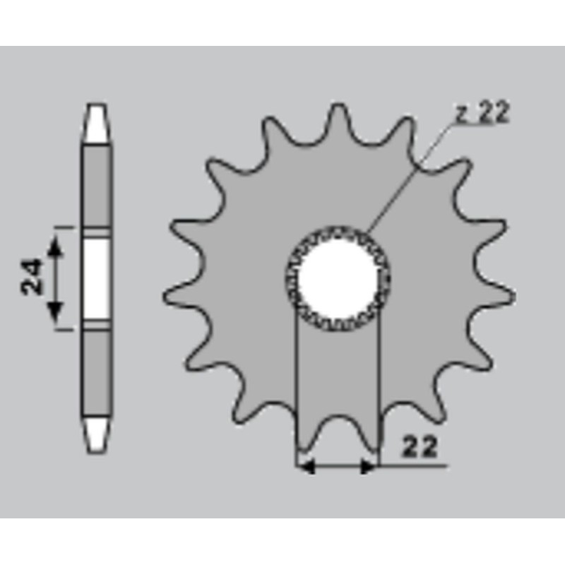 JR WYPRZEDAŻ ZĘBATKA PRZEDNIA 406 16 APRILIA 125 (JTF394.16)
