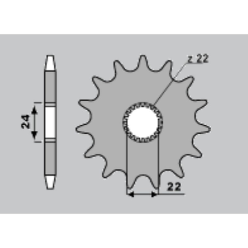 CHT WYPRZEDAŻ ZĘBATKA PRZEDNIA 406 17 APRILIA 125 RX '90-'02, RS 125 '93-'08 (JTF394.17)