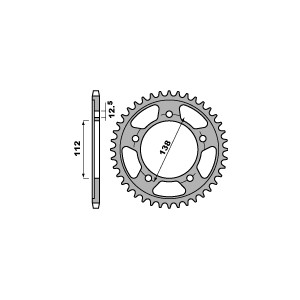PBR ZĘBATKA TYLNA 408 46 C45 HONDA CBR/VTR/CB (JTR302.46) (TYLKO PBR) (ŁAŃC. 530)