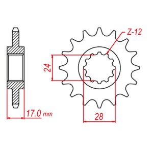 GROSSKOPF WYPRZEDAŻ ZĘBATKA TYLNA 408 43 do HONDA CBR 600F 91-96, CB 900F (JTR302.43)