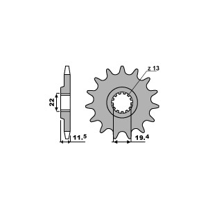 PBR ZĘBATKA PRZEDNIA 4101 15 18NC (ŁAŃC. 428) - Zębatka do rowerów