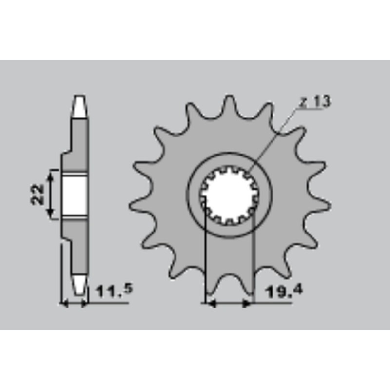 JR WYPRZEDAŻ ZĘBATKA PRZEDNIA 4101 15 SUZUKI DR 125 '94-'00 (JTF409.15)