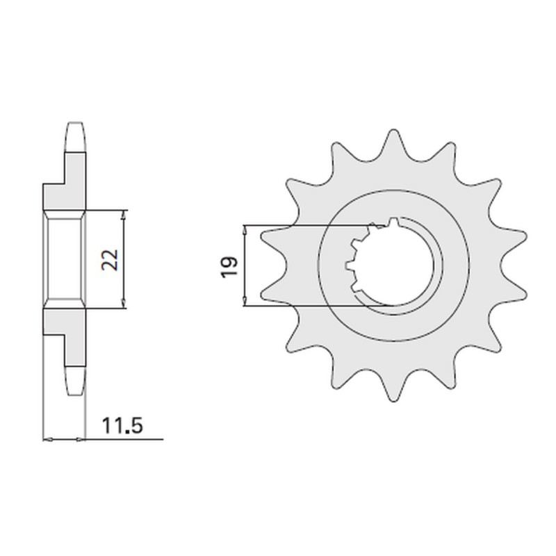 CHT WYPRZEDAŻ ZĘBATKA PRZEDNIA 4101 16 SUZUKI DR 125 85-00 (JTF409.16) (409-16)