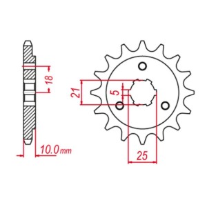 GROSSKOPF WYPRZEDAŻ ZĘBATKA PRZEDNIA 412 15 SUZUKI DR 750 '88-'89, DR 800 '88-'00 (JTF438.15)
