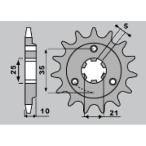 CHT WYPRZEDAŻ ZĘBATKA PRZEDNIA 412 15 SUZUKI DR 750/800 BIG '89-'93 (JTF438.15)