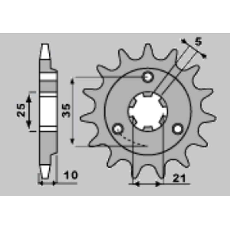 CHT WYPRZEDAŻ ZĘBATKA PRZEDNIA 412 15 SUZUKI DR 750/800 BIG '89-'93 (JTF438.15)