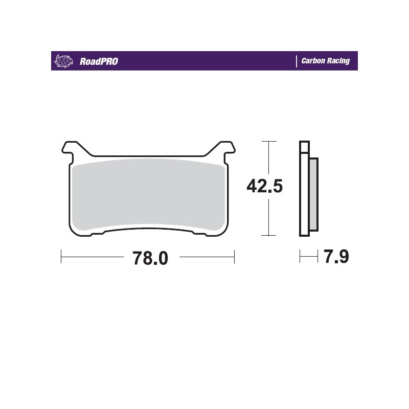 MOTO-MASTER KLOCKI HAMULCOWE KH700 ROADPRO CARBON RACING SERIES HONDA CB 1000 R '18-'20, CB 1100 RS '17-'19, CBR 1000 RR FIR