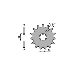 PBR ZĘBATKA PRZEDNIA 415 11 18NC SUZUKI TS 50/ YAMAHA DT 50MX (ŁAŃC. 420)