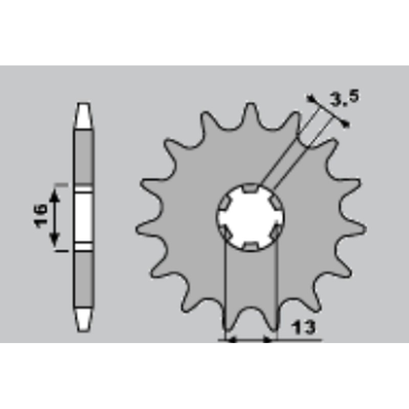 CHT WYPRZEDAŻ ZĘBATKA PRZEDNIA 415 14 SUZUKI RY 50 (562-14)