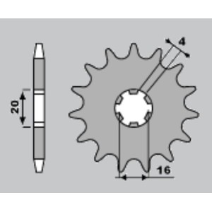 JR WYPRZEDAŻ ZĘBATKA PRZEDNIA 416 15 SUZUKI RM 80 '97-'01 (+2), RM 85 '02-'18 (+2), YAMAHA YZ 80 '81-'01 (+2) (JTF416.15)