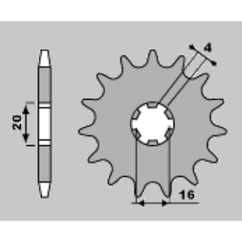 JR WYPRZEDAŻ ZĘBATKA PRZEDNIA 416 15 SUZUKI RM 80 '97-'01 (+2), RM 85 '02-'18 (+2), YAMAHA YZ 80 '81-'01 (+2) (JTF416.15)
