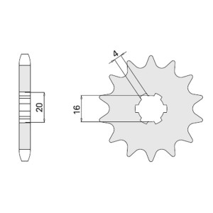 CHT WYPRZEDAŻ ZĘBATKA PRZEDNIA 416 15 (A4250416150) 416 13 SUZUKI RM 80/85 '89-'12 (-1) (JTF416.13)