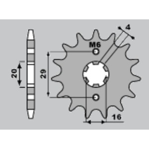 GROSSKOPF WYPRZEDAŻ ZĘBATKA PRZEDNIA 425 15 SUZUKI TS125 R/X '90-'96, RG125 '92-'96 (-1) (JTF425.15)