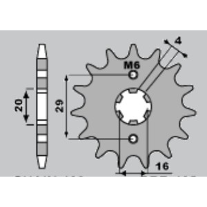 JR WYPRZEDAŻ ZĘBATKA PRZEDNIA 425 15 (42515JT) SUZUKI TS 125R/X '90-'96, GSXR 125 '17-'18, RG 80 86-87, GSX 125S '17-'18